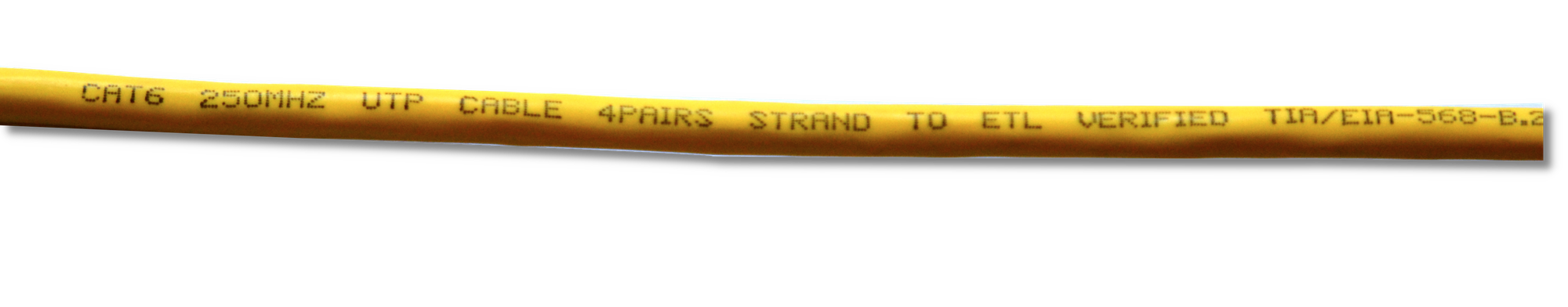 CAT 6 Cable Specifications printed on the Cable